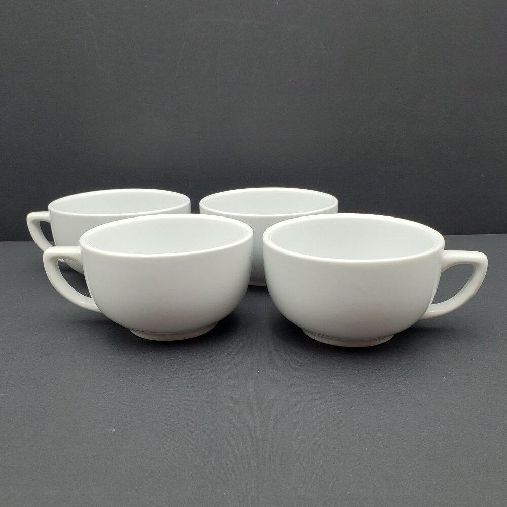 CAC China Clinton Super White Mugs Porcelain Rolled Edge Restaurant Ware Mugs